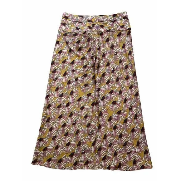 Free People Normani‎ Printed Bias Skirt Marigold Floral Size 12 - Image 2
