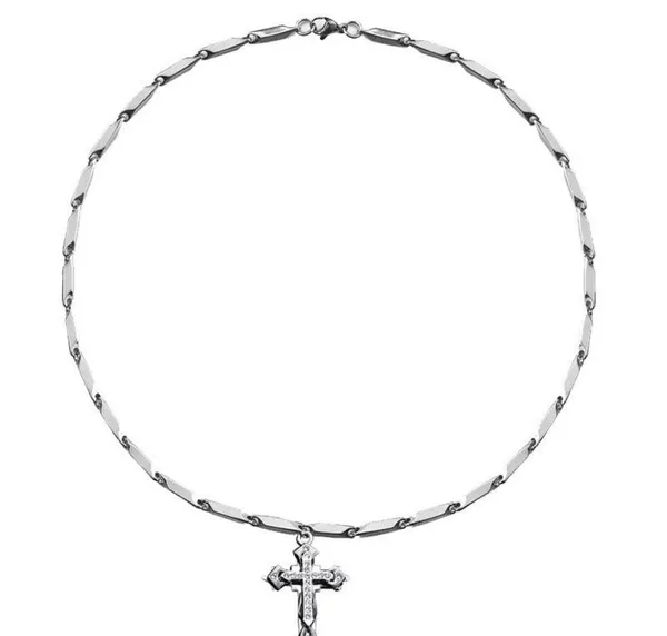 Cross Pendant Necklace for Men Women,Streetwear Punk Hip Hop Unisex Necklace - Image 2