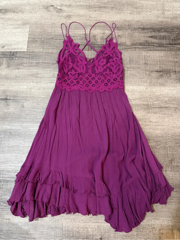 FREE PEOPLE Adella Slip Mini Dress in Wine Diamonds - Image 3