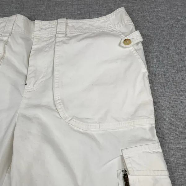 Lauren Jeans Company Ralph Lauren Shorts Womens 10 White Cargo Twill Cotton - Image 9