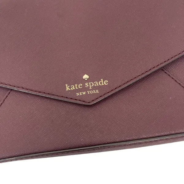 Kate Spade Maroon Leather Envelope Crossbody Bag - Image 2