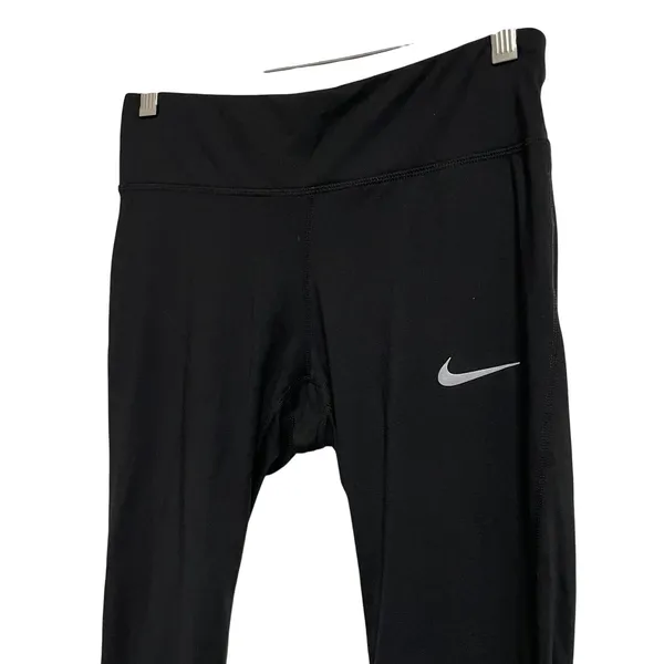Nike Women Black Dri-FIT Running Crop Leggings Athletic Workout Fitness Pants M‎ - Image 5