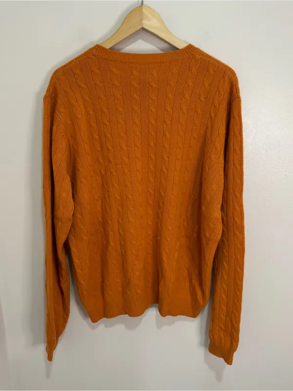 Orvis 100%‎ cashmere cable knit sweater size Large - Image 3