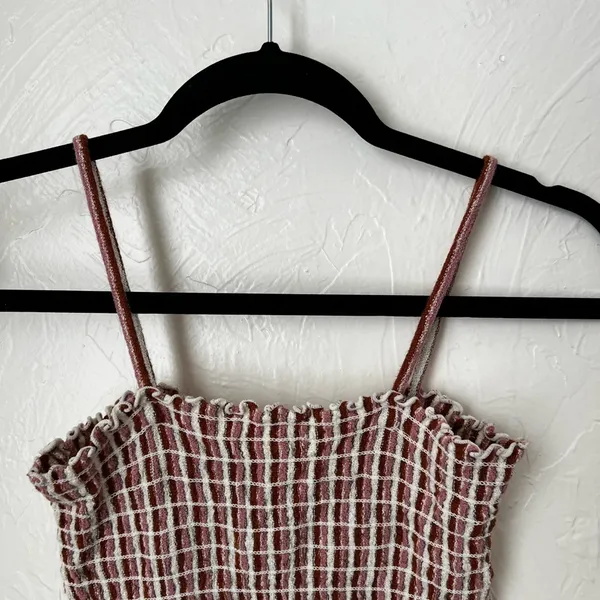 Madewell Jacquard smocked tank top in stripe▪️size XS - Image 5