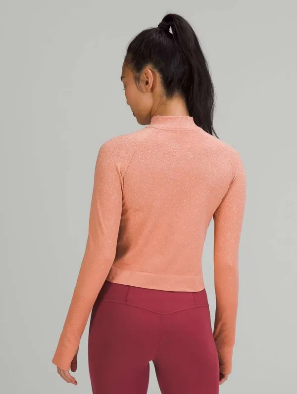 Lululemon Rest Less Cropped Half-Zip Long Sleeve Top - Image 4