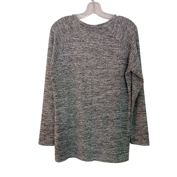 Banana Republic Tunic Top Womens M Grey‎ V-Neck Raglan Sleeve Loungewear Cozy - Image 4