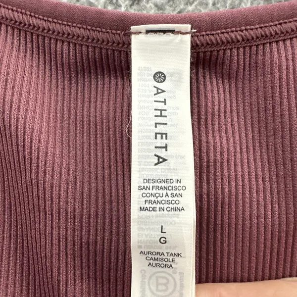 Athleta‎ Aurora Tank Camisole Top Athletic Athleisure Mauve Pink Women's Large - Image 3
