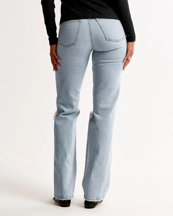 Abercrombie & Fitch Mid Rise 90s Straight Jeans - Image 3