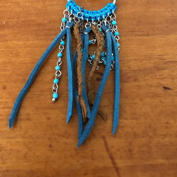 Justin Boots Turquoise Concho Fringe Earrings Western Cowgirl Boho Statement NWT - Image 10