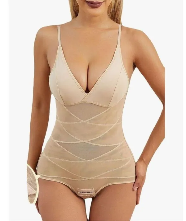NEW Shapewear Bodysuits Tummy Control U Neck Short Trainer 2X - Image 5