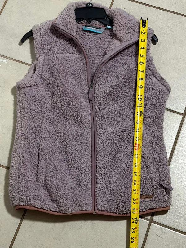 Free Country Women Plush Faux Fur Fleece Vest Sleeveless Woodrose Outdoor size S - Image 7