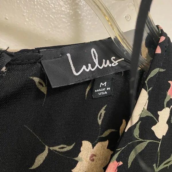 Lulus Women’s Sleeveless Tank Jumpsuit M Medium Black Print Floral Chest 38” - Image 4