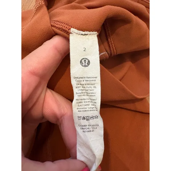 Lululemon Align High-Rise Mini-Flare Pant Terracotta Orange Nulu LW5FCHS Size 2 - Image 6