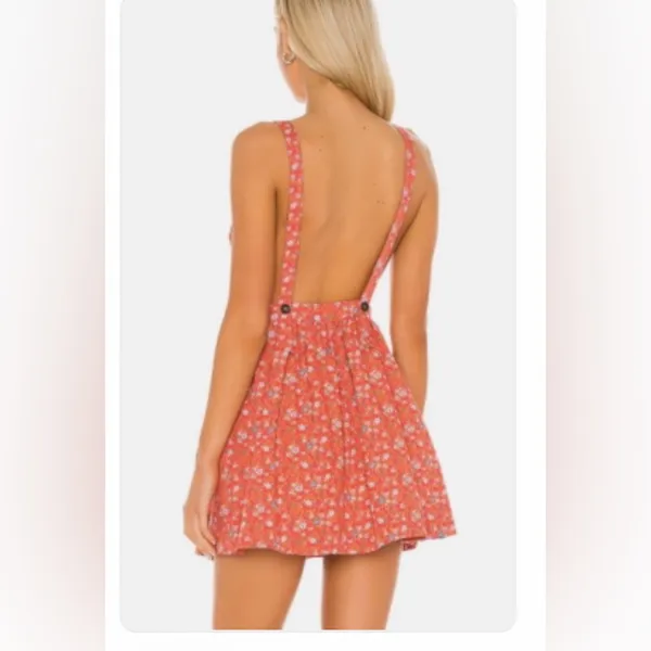 Free People Petunia Mini Dress Poppy‎ Combo Floral Smocked NWT XS - Image 9
