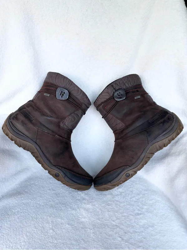 Merrell Dewbrook Select Dry Insulated Short Winter Boots Brown Women 9.5 - Image 5