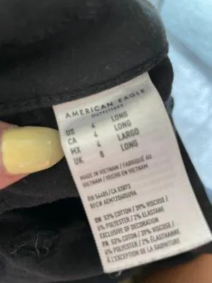American Eagle Black Jeans Size 4 - Image 4