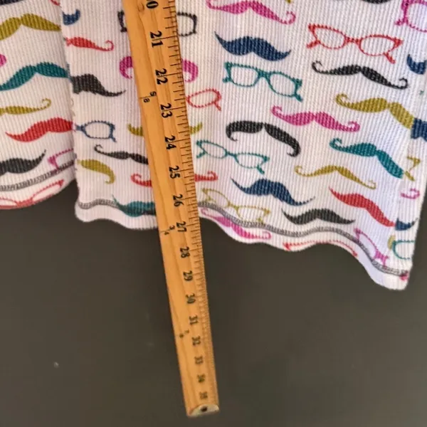 PJ Salvage‎ Womens Mustache Glasses Thermal Waffle Knit Pajama Set White Medium - Image 8