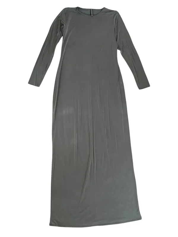 Skims Women’s Smooth Lounge Long Sleeve Maxi Dress Gunmetal Gray Size 2X - Image 2