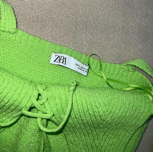 ZARA Tied Knit Sweater Top - Image 6