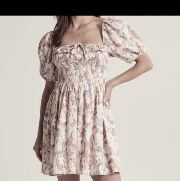 Abercrombie & Fitch Summer Cottagecore Bow Mini Little White Dress - Image 4