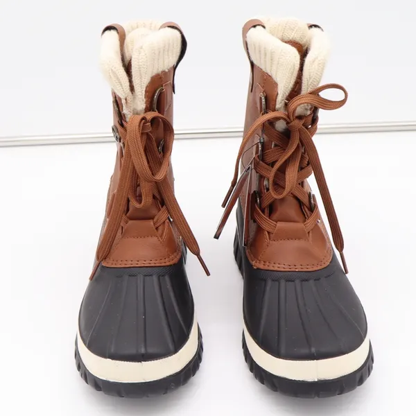 Lugz Duck Boots Womens 8 Tallulah Brown Black Water Resistant Faux Fur New - Image 5