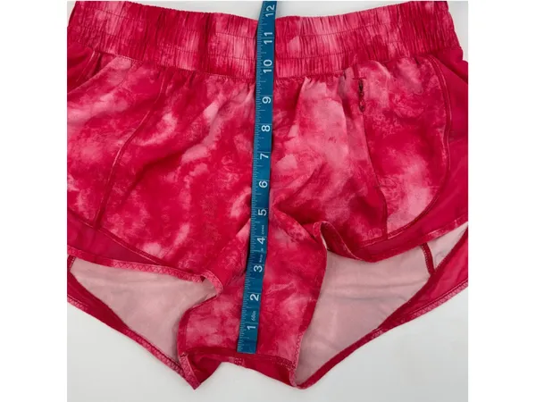 Lululemon Beat The Heat Short Tidal Boom Juice Size 8 Red Pink Tie Dye - Image 11