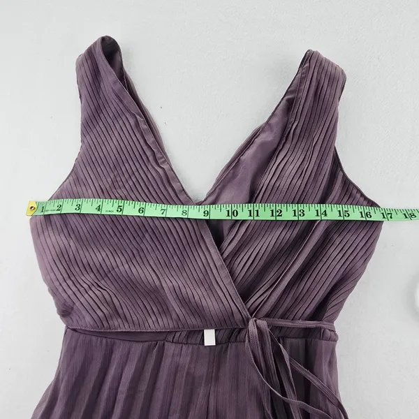 ASOS NWT Lavender Maxi Dress Pleated V Neck Sleeveless Tie‎ Waist Size 2 - Image 7