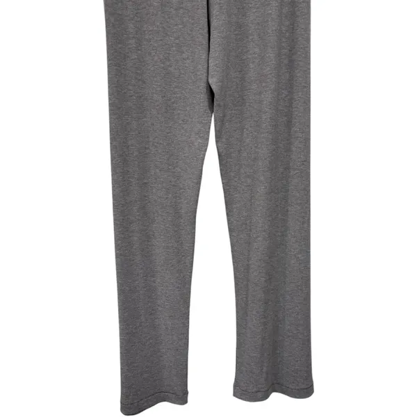 SKIMS Ribbed Knit Stretchy Gray Womens High Rise Straight Leg Pants NWT Size 2XL - Image 6