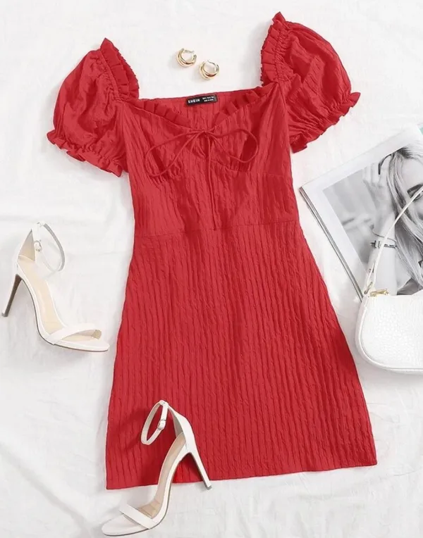 SheIn Red Mini  Dress - Image 2
