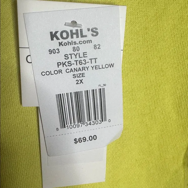 NWT PSK Collective Canary Yellow Sweatshirt & Joggers Set Size 2X | Athleisure - Image 5