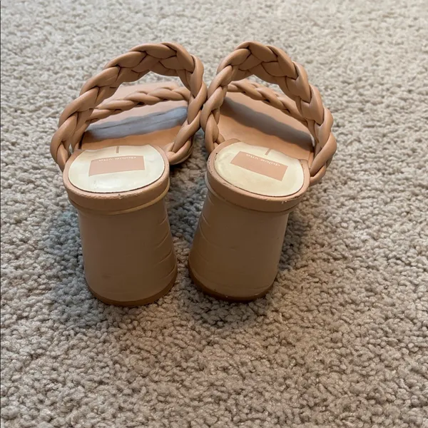 Dolce Vita Tan Braided Heeled Sandals With Chunky Heels - Image 4