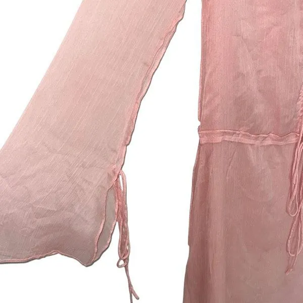 BUBISH Revolve Charlotte Sheer Maxi‎ Dress in Blush Size Medium - Image 4