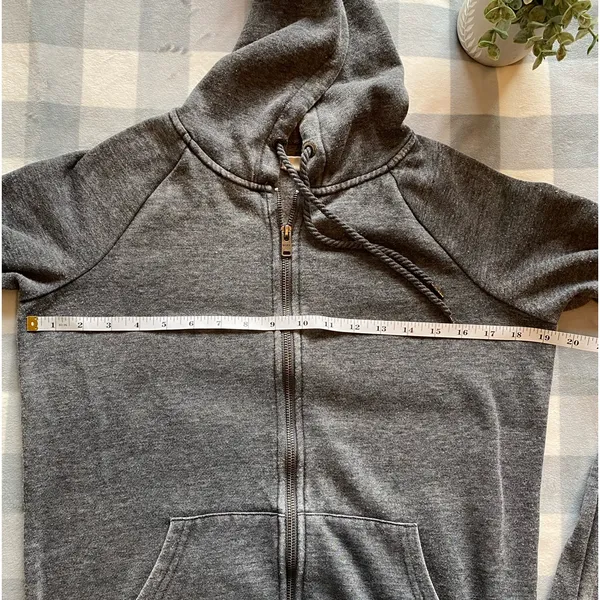 Roxy Gray Ombre skater chic Hoodie Beach Casual Size XS - Image 10