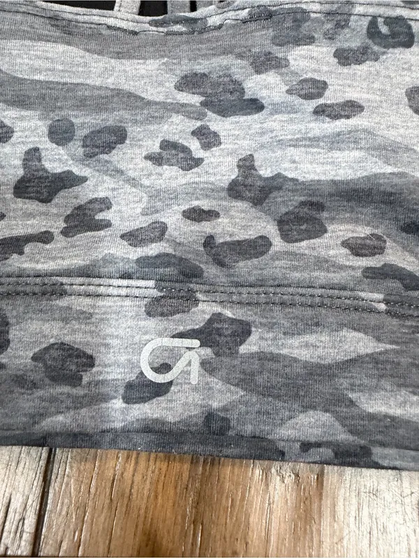 GAP Gray Camouflage Strappy Sports Bra - Image 3