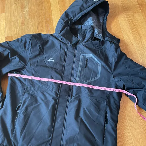 MAOYSSEN Men’s XL Black Waterproof Ski Snowboard Jacket Fleece Lined Hood NWT - Image 3