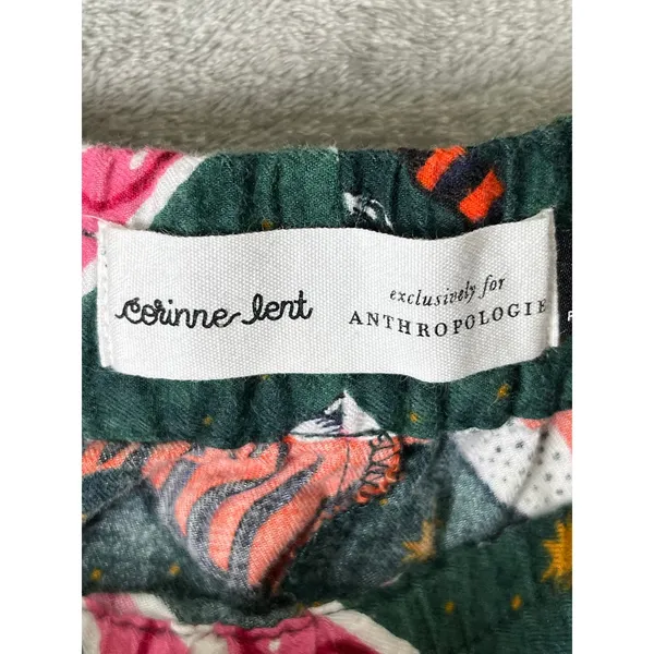 Anthropologie Corinne Lent Tigress Flannel Pajama Pants Large Loungewear Comfort - Image 5