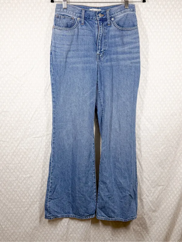 Madewell Light Wash High Rise Baggy‎ Flare Jeans - Image 2