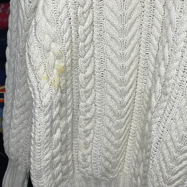 Vintage by Ralph Lauren Hand Cable Knit Fisherman Crewneck Sweater Sz Large - Image 8