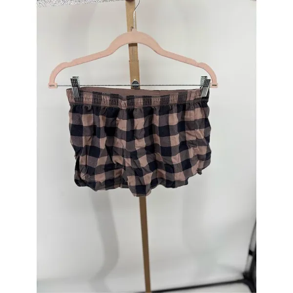 PINK Victoria's Secret Plaid Pajama Shorts Elastic Waist Small - Image 3