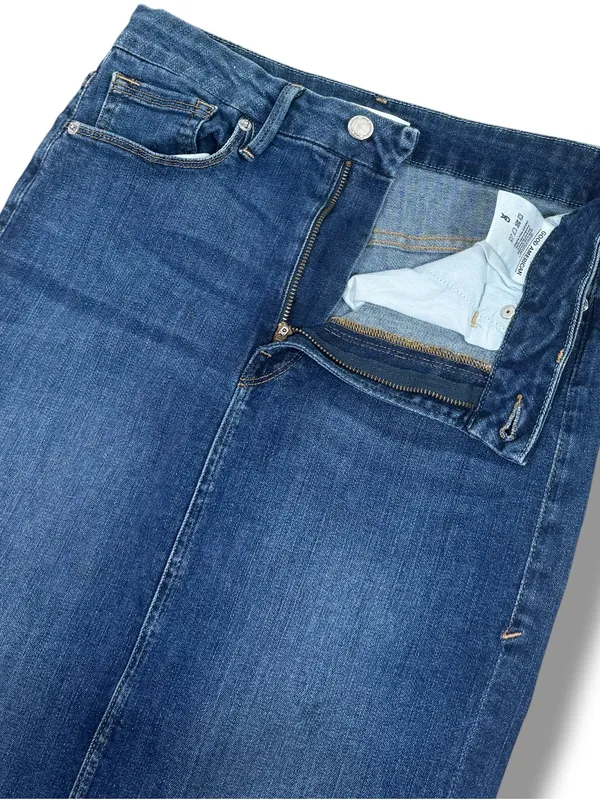 Good American Stretch Denim Pencil Skirt Blue Size 10 30 Knee Length Classic - Image 6