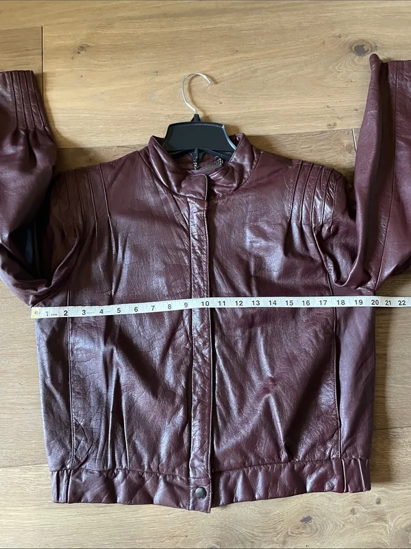 Fidelity Vintage Oxblood Leather Zip-Front Jacket - Image 10
