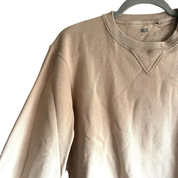 UNIQLO Crewneck Basic Light‎ Sweatshirt Beige X-Small - Image 3