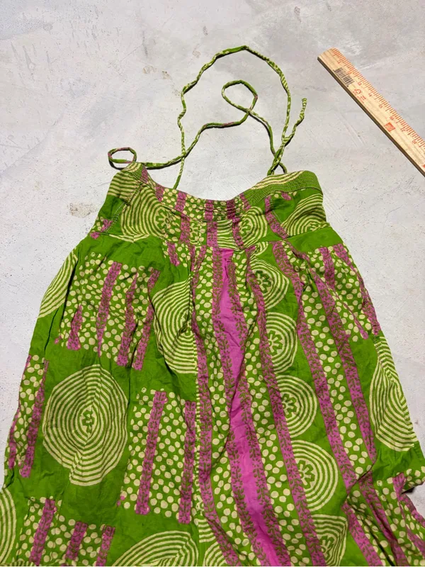 Urban outfitters Green & Pink Printed jumpsuit small - Image 3