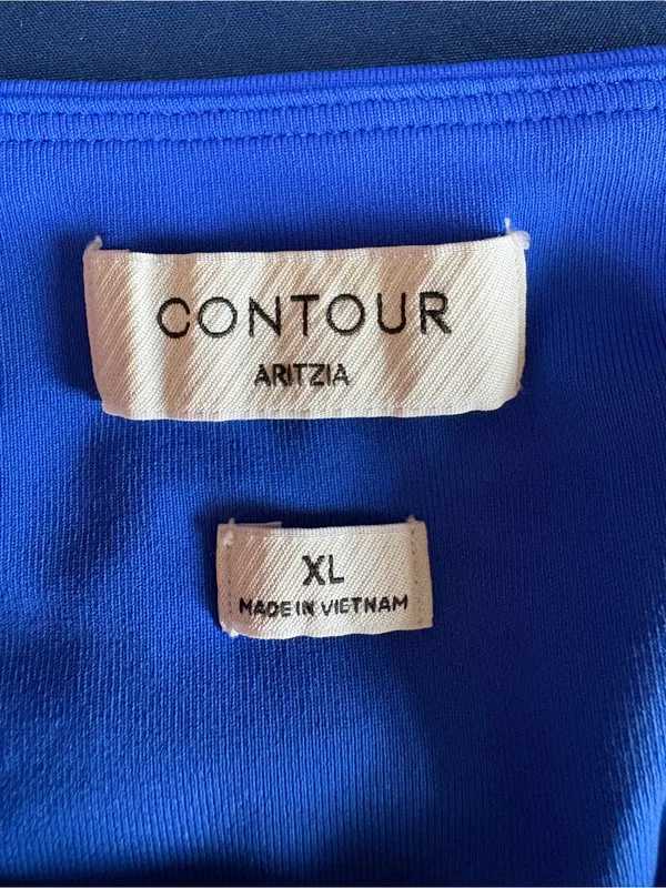 Aritzia Original Contour Headway Square Neck Bodysuit long sleeve Blue XL - Image 2