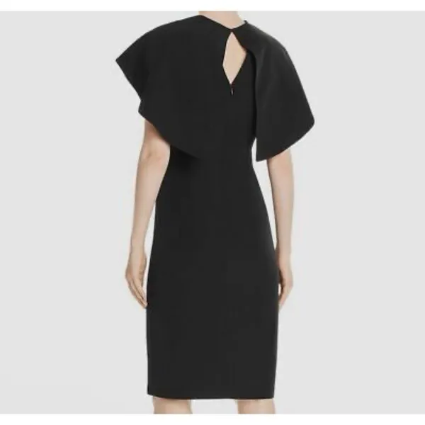 NWT Nanette Lepore Black Tulip Sleeve V-Neck A-Line Dress Size‎ 12 - Image 7
