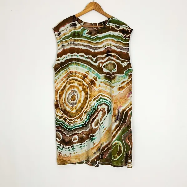 Hand-Dyed Sleeveless Jersey Dress | Size L - Image 5