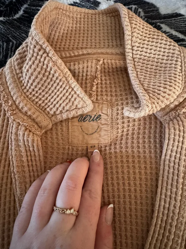 Aerie Waffle Knit Long Sleeve OFFLINE by - Image 2
