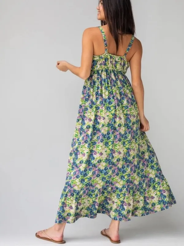 Natural Life Elizabeth Maxi Dress in Green Floral Size: M - Image 2