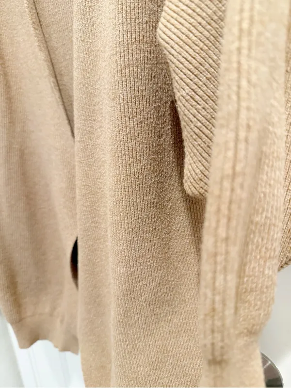 ANTHROPOLOGIE AKEMI + KIN Petra Dolman Sleeve Cocoon‎ Cardigan Sweater Camel - Image 7