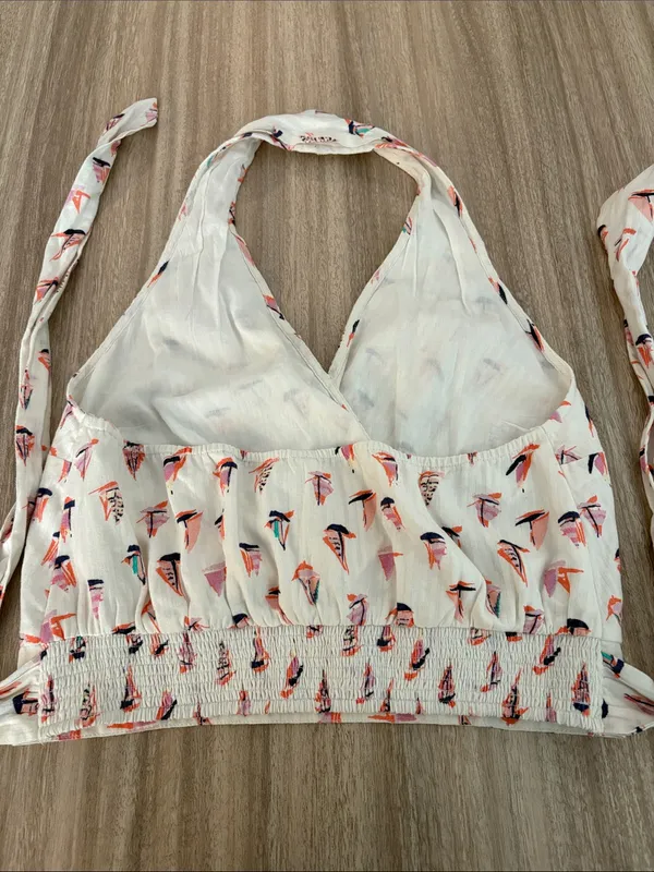 By Anthropologie Halter Neck Crop Top Women’s Size 6 - Image 3